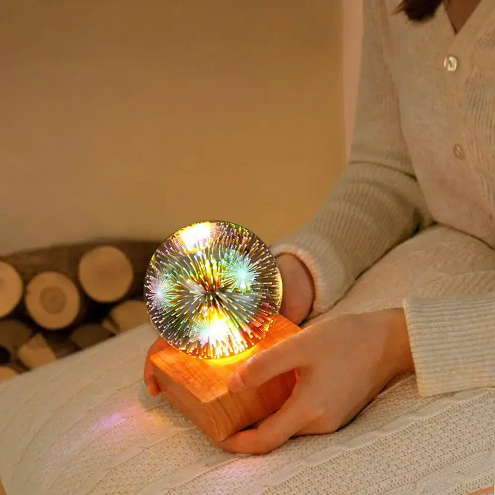 StarburstGlow - Lampe Boule Cristal Effet 3D Élégant