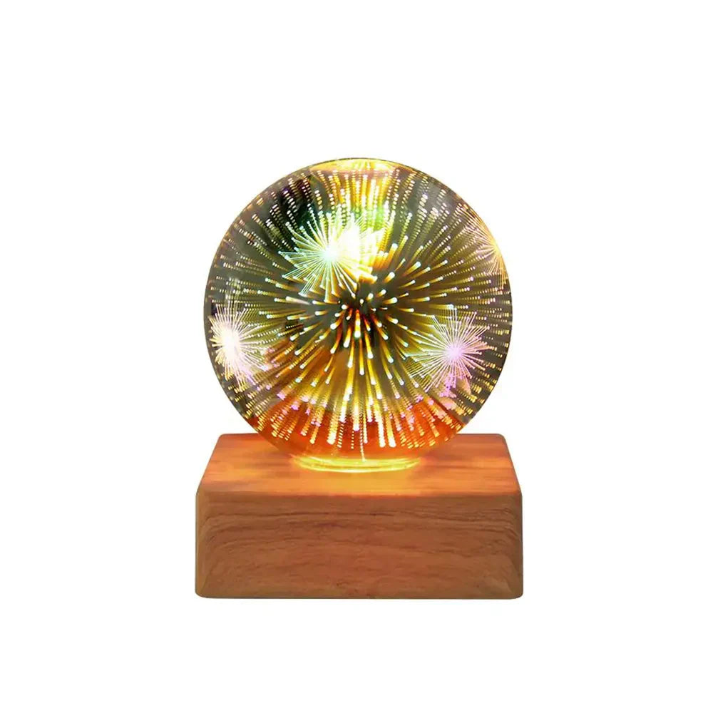 StarburstGlow - Lampe Boule Cristal Effet 3D Élégant