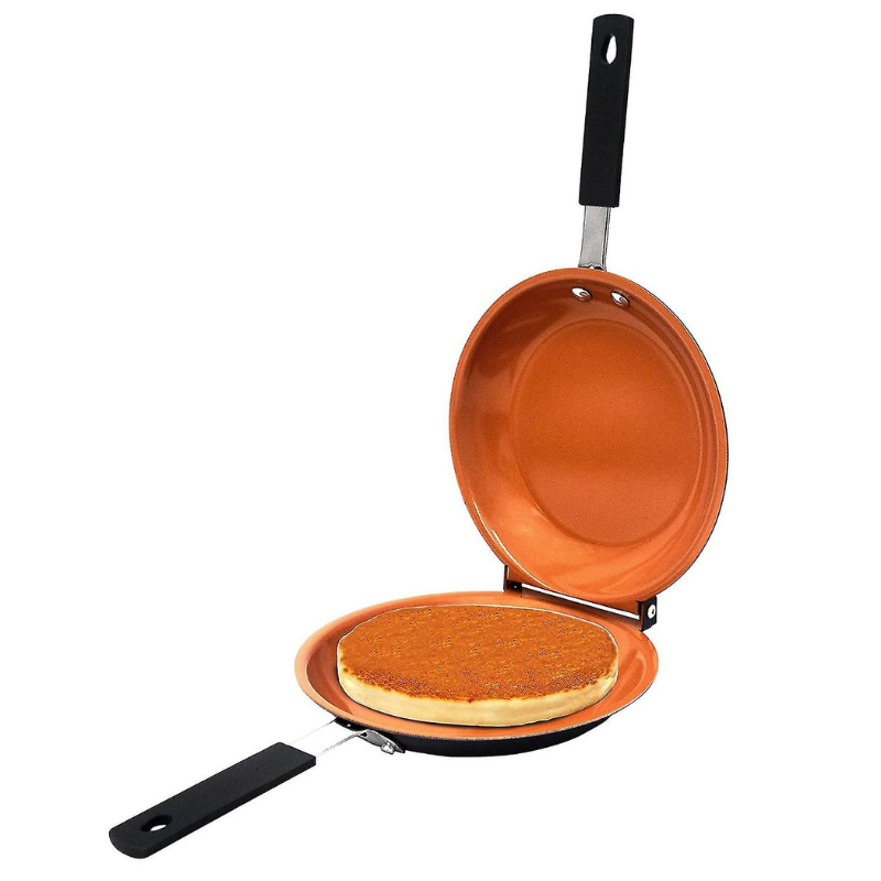 FlipMaster - Poêle à Crêpes Double Face avec Revêtement Antiadhésif