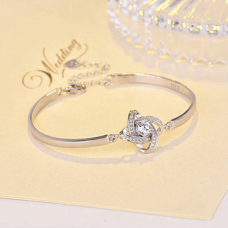 Bracelet Nœud d'Amour - Argent 925 Réglable et Styél