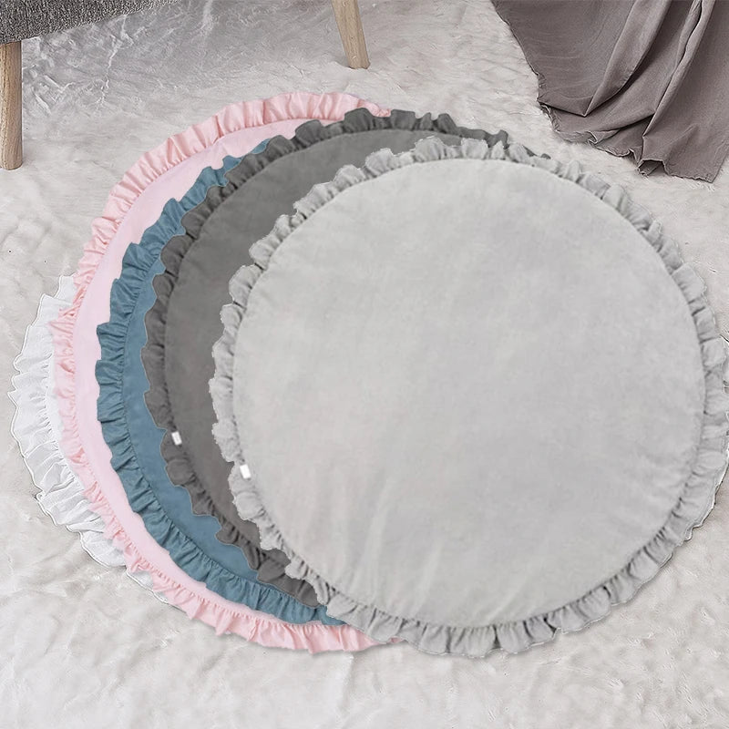 CozyCotton Round Mat – Tapis Jeu Coton Doux Bébé