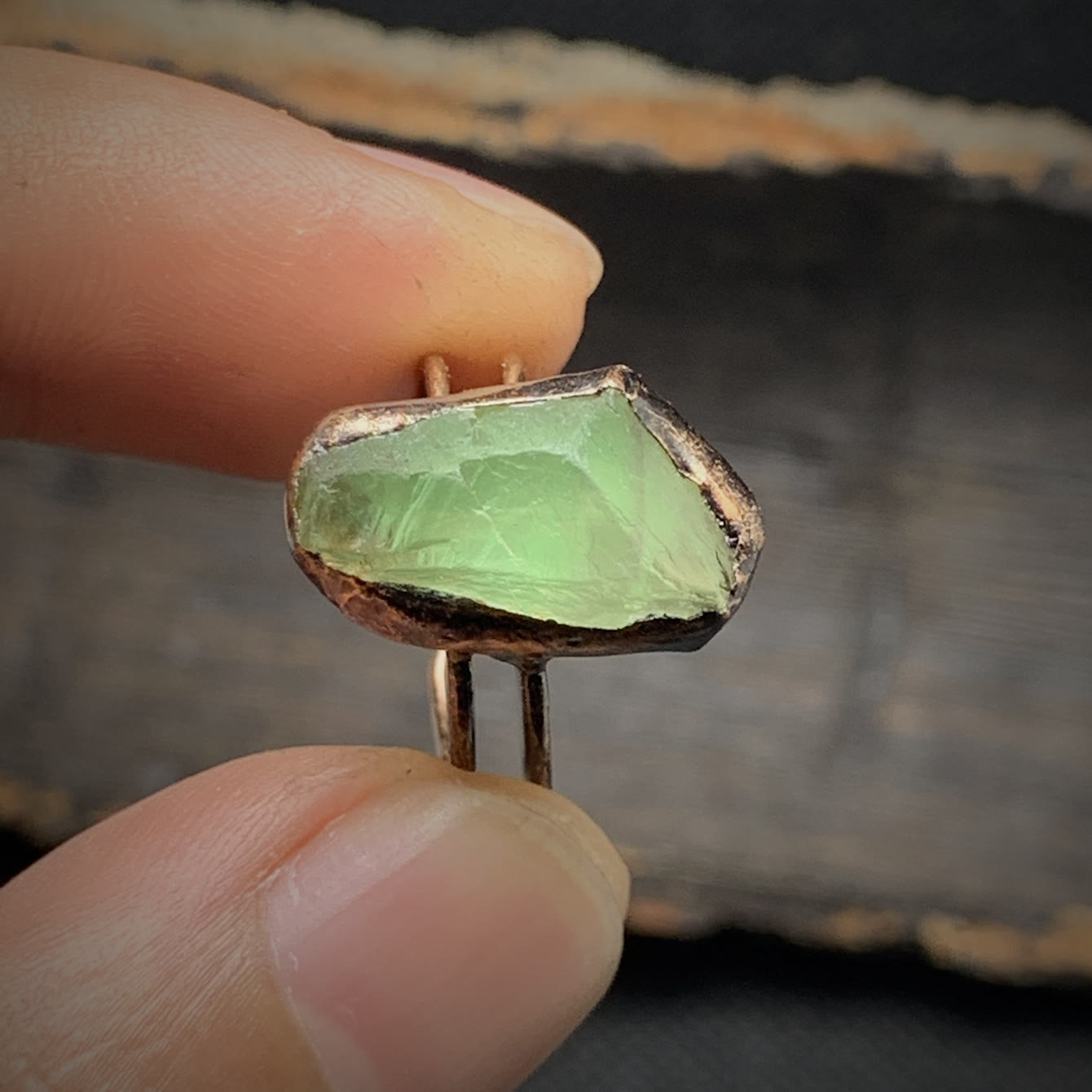 Selina - Bague pierre de naissance naturelle brute réglable