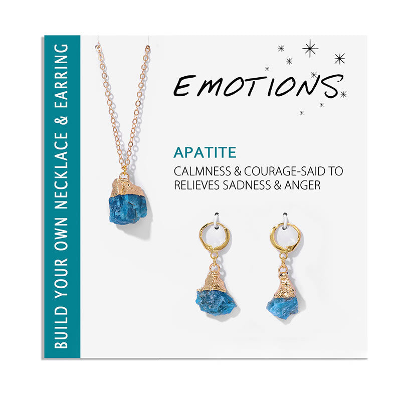 Elara - Parure bijoux cristaux, collier et boucles d'oreilles