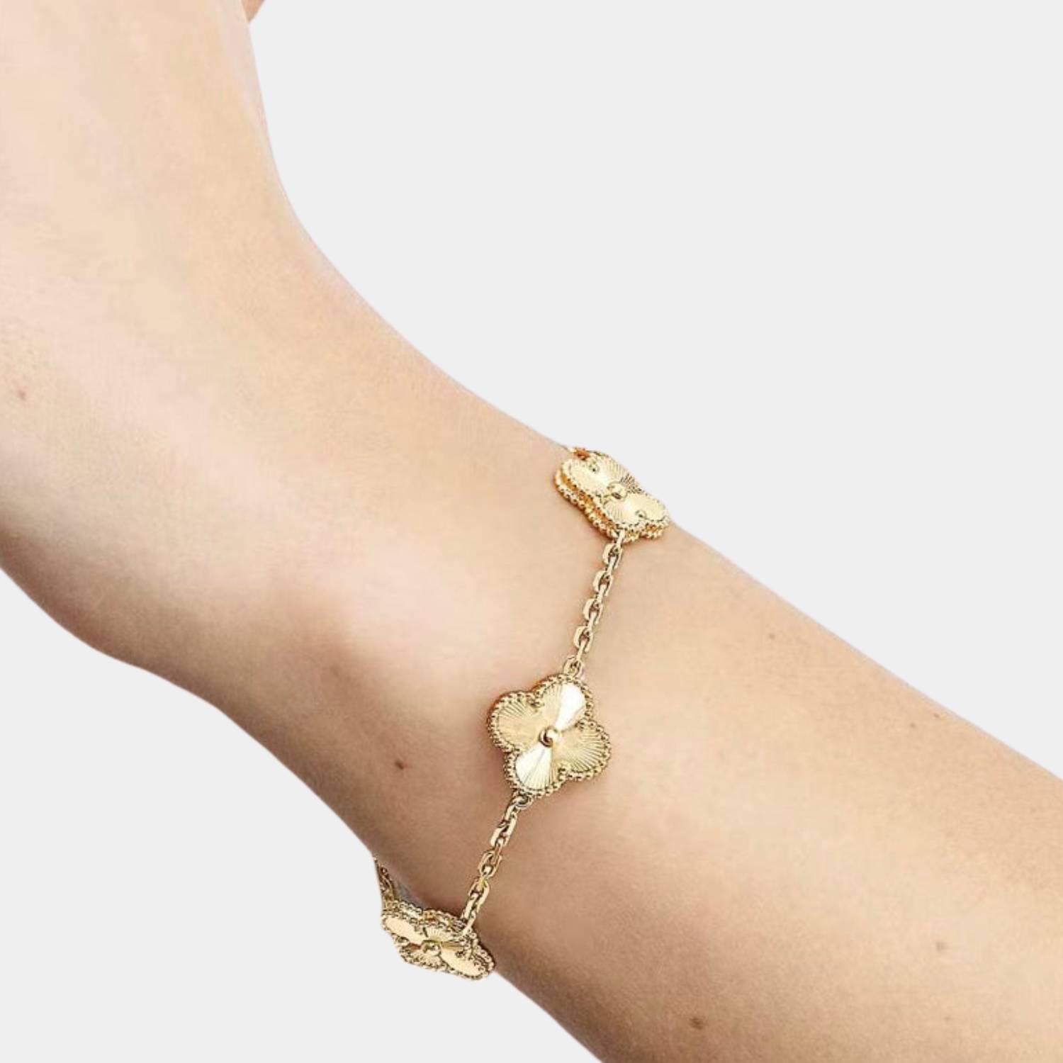 Golden Clover - Set collier, bracelet et boucles