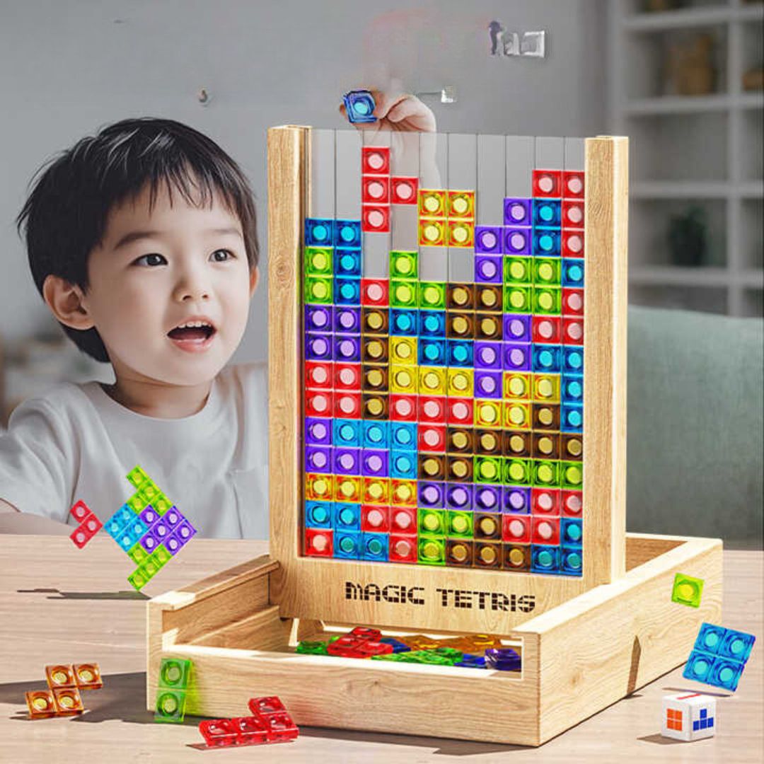 TetrisWood Game – Jeu de Famille Durable en Bois