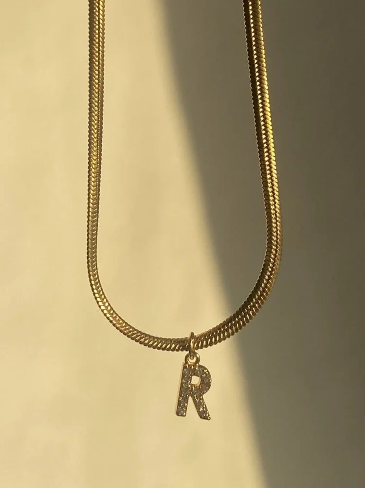 Ella - Collier initiales, bijou personnalisé doré
