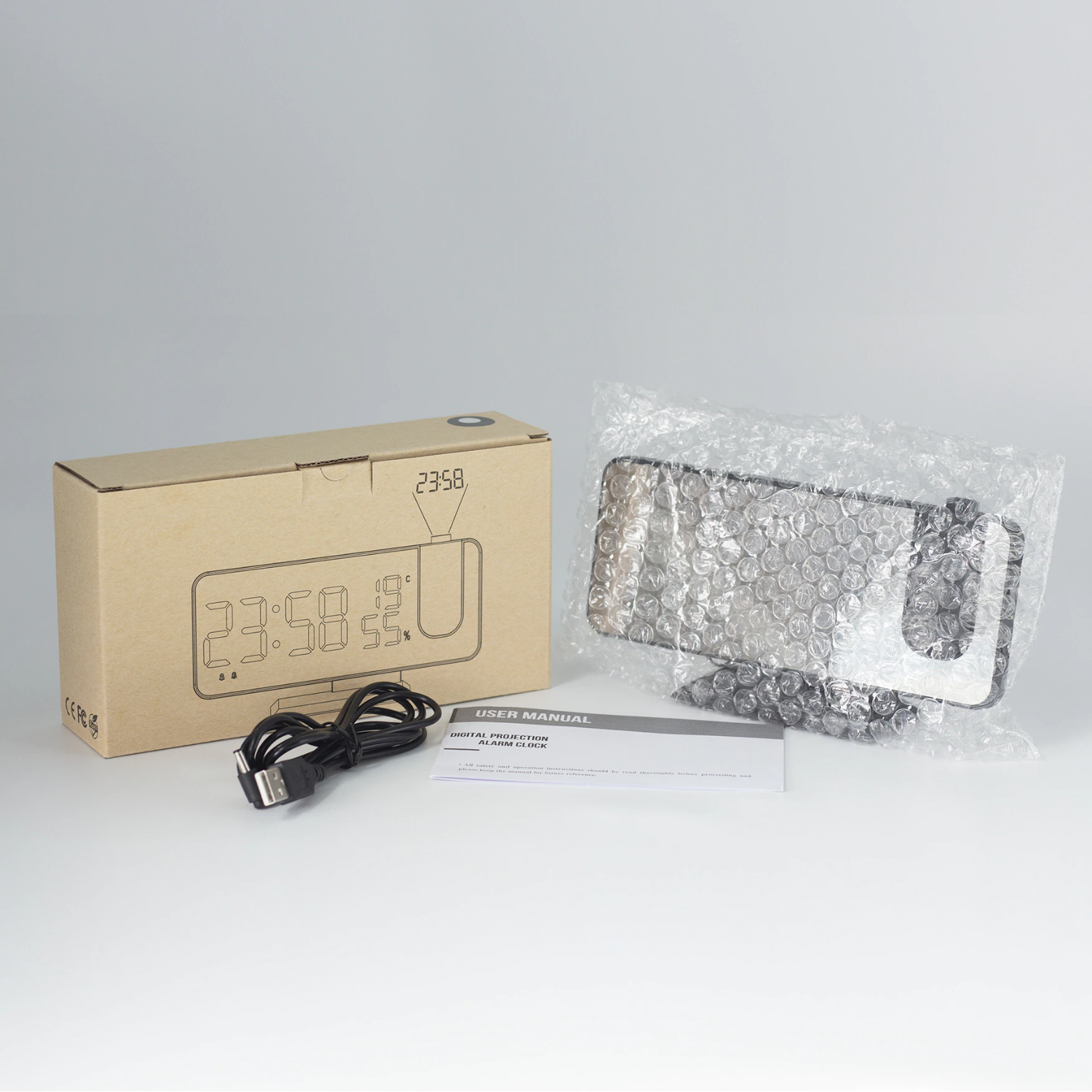 Astronatic - Réveil LED Projecteur Innovant avec USB