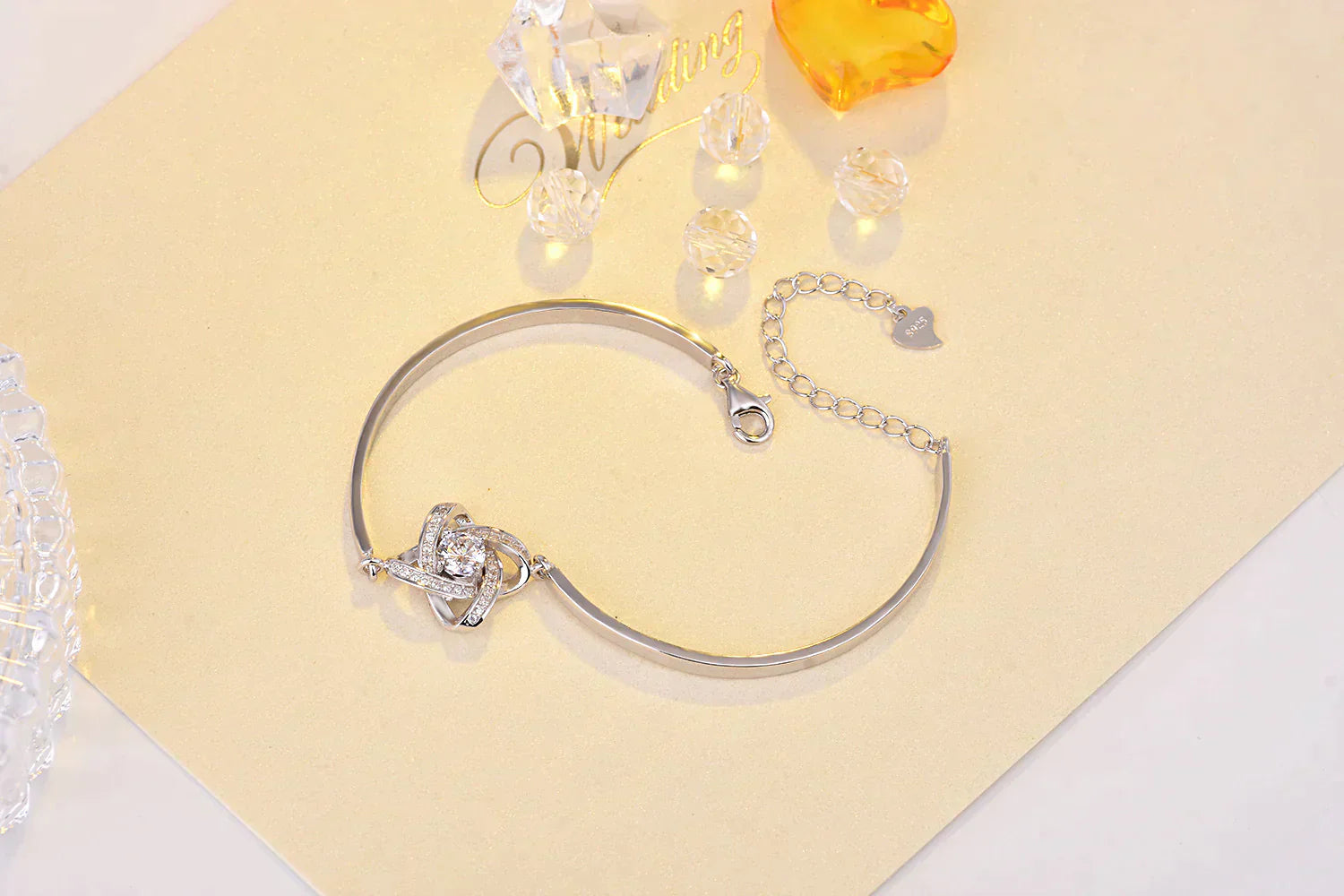 Bracelet Nœud d'Amour - Argent 925 Réglable et Styél