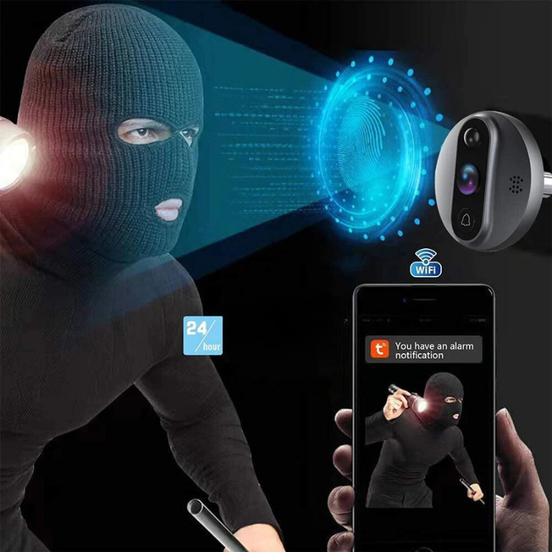 SecuVue - Judas de Porte Numérique Connecté avec Écran