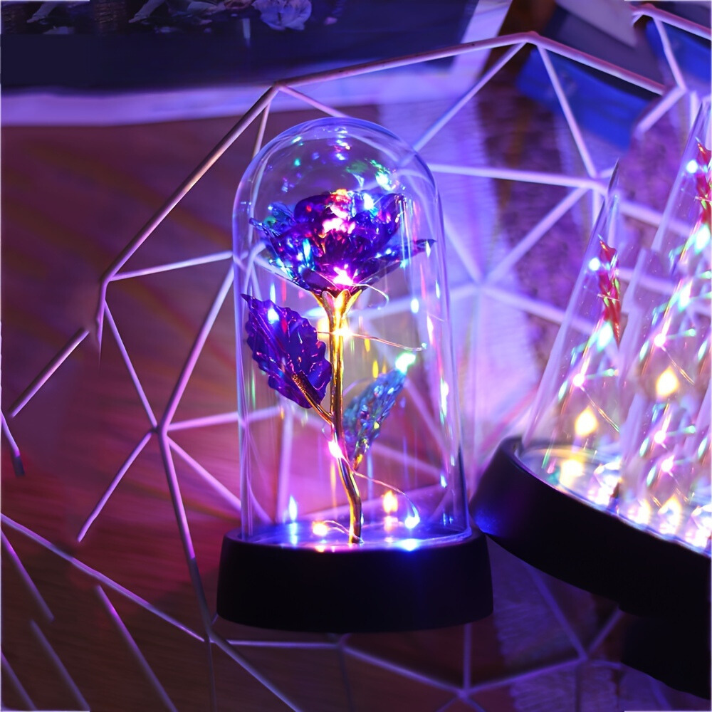 GoldenRose - Lampe fleur decorative pour une ambiance romantique