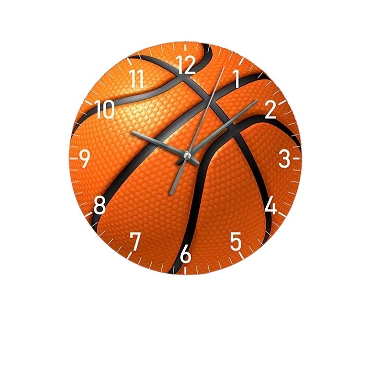 HoopsTime Clock - Horloge murale au design basket-ball pour les fans de sport