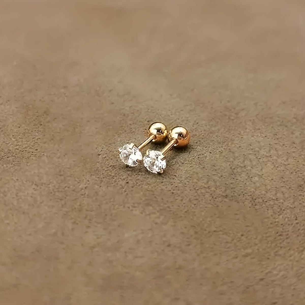 Lumen Sparkle - Puces Titanium Zircone Intemporelles
