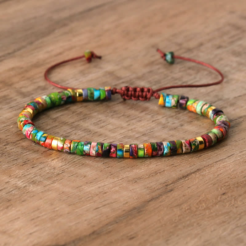Seraphina - Bracelet tressé en pierres naturelles 2,4 mm