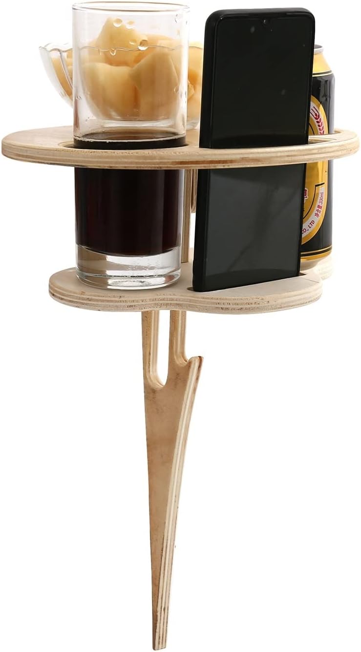 WineGlow Table - Double Table de Vin Portable