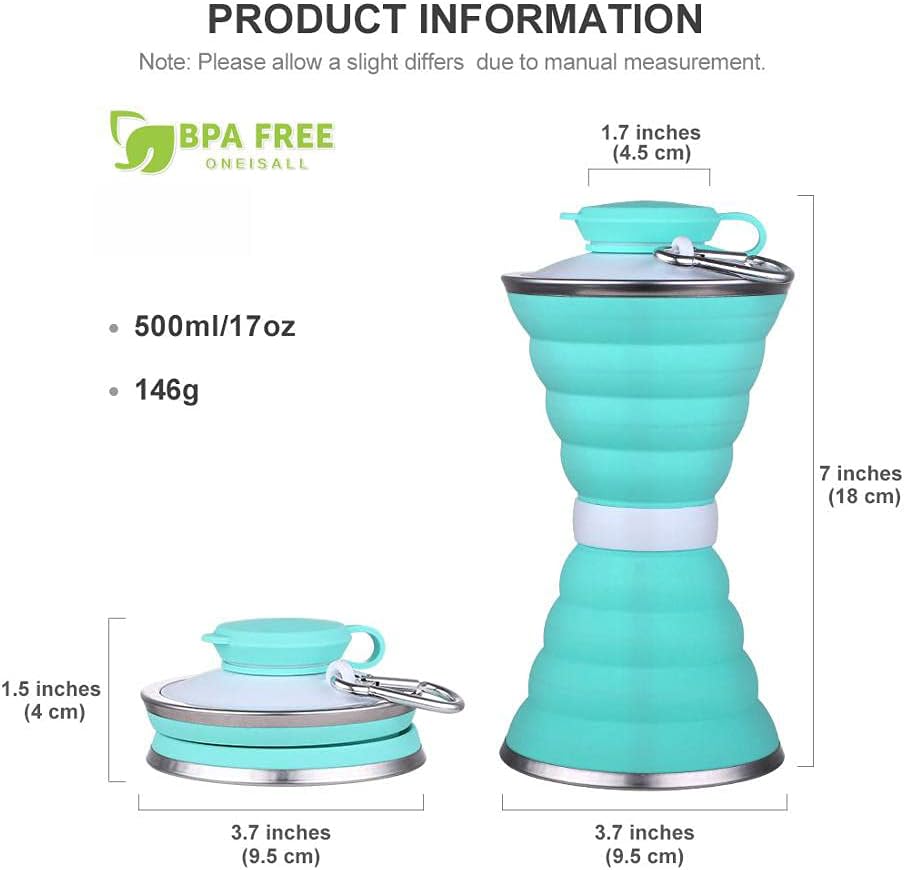 HydroFold - Gourde Pliable Pratique avec Crochet