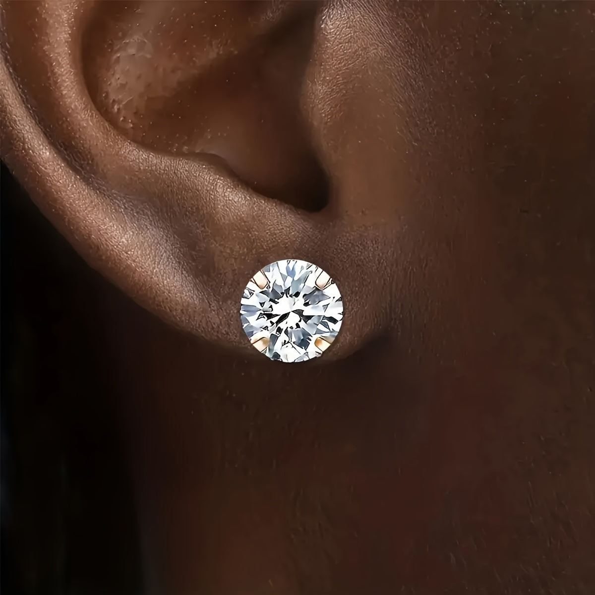 Lumen Sparkle - Puces Titanium Zircone Intemporelles