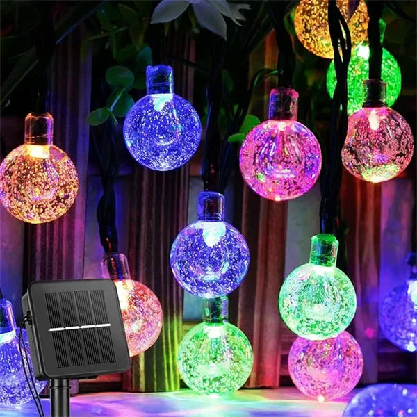 TwinkleGlow - Guirlandes Lumineuses Solaires Féeriques pour Extérieur