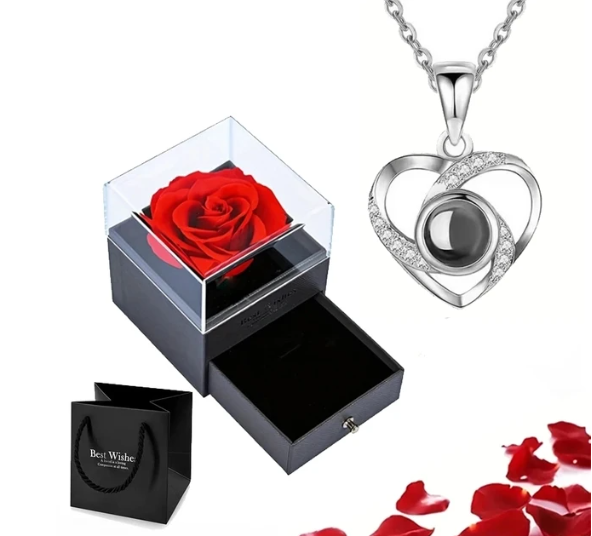 EternalLove - Collier cœur en 100 langues