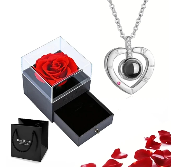 EternalLove - Collier cœur en 100 langues