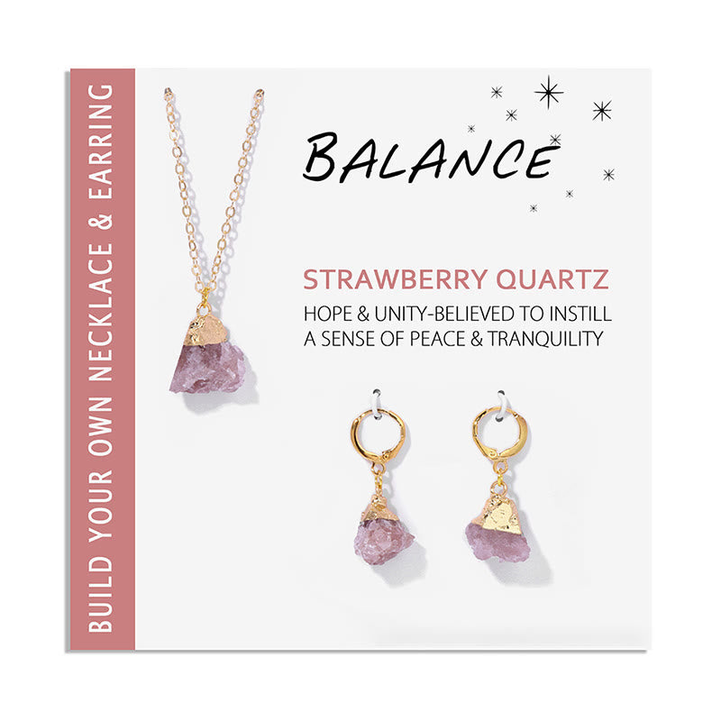 Elara - Parure bijoux cristaux, collier et boucles d'oreilles