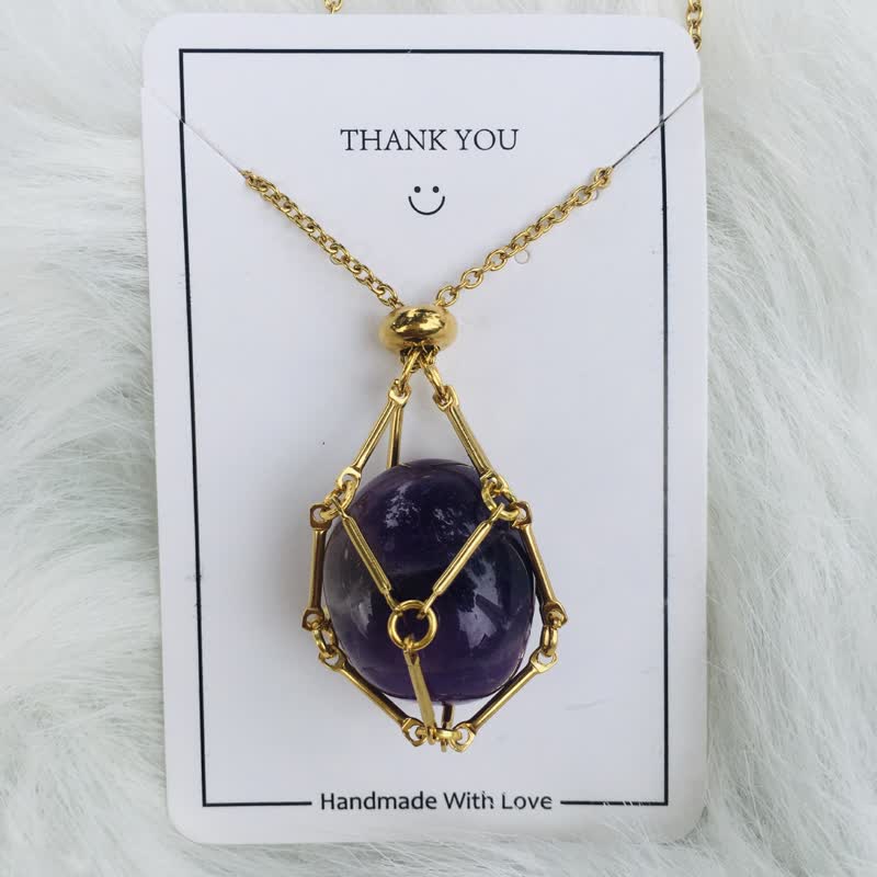 Iris - Collier petite monture en cristal naturel