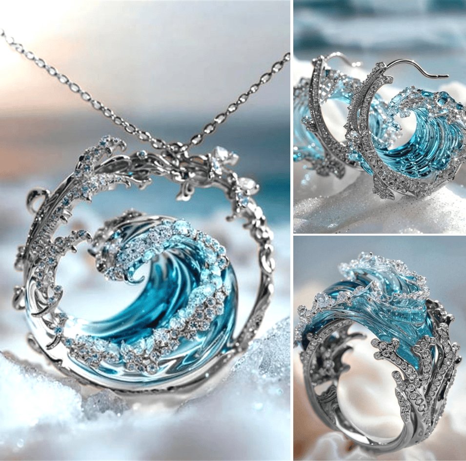 OceanSpirit - Collier maritime élégant or et argent