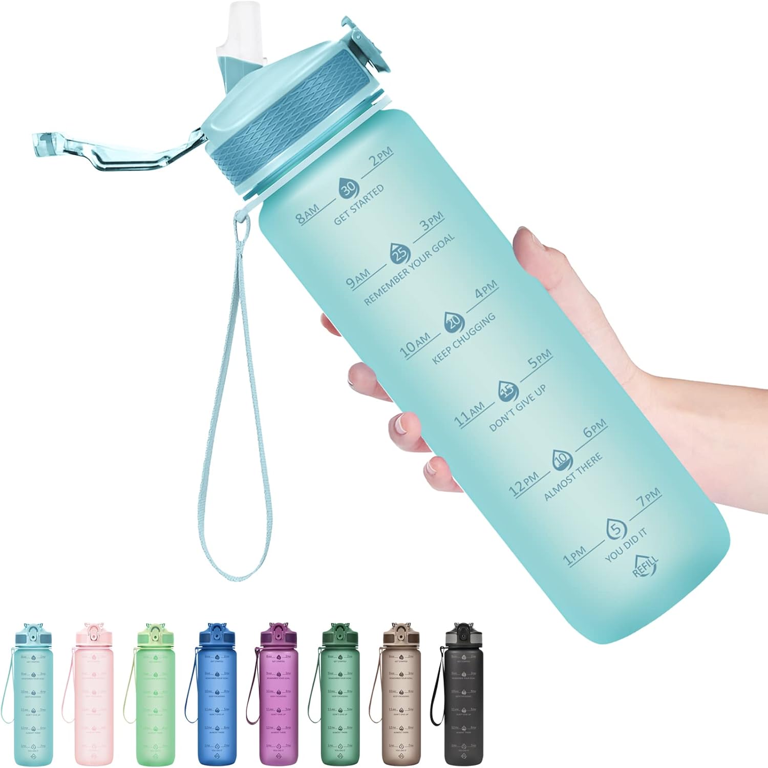 HydraBoost – Gourde Motivationnelle Tendance 900ml