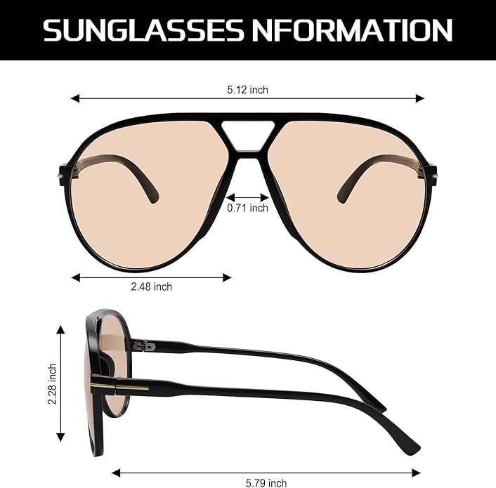 AviatorLux - Lunettes Aviateur Oversized Tendance