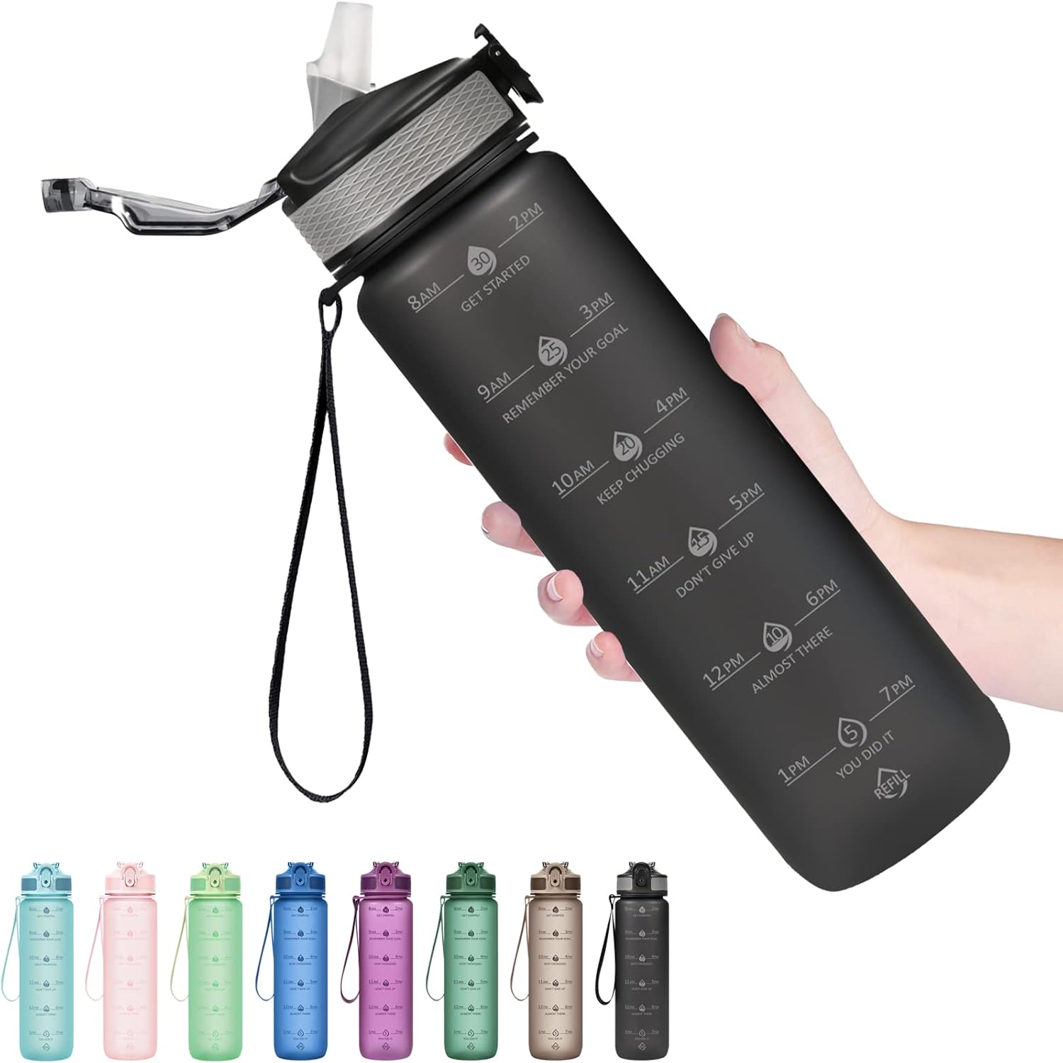 HydraBoost – Gourde Motivationnelle Tendance 900ml