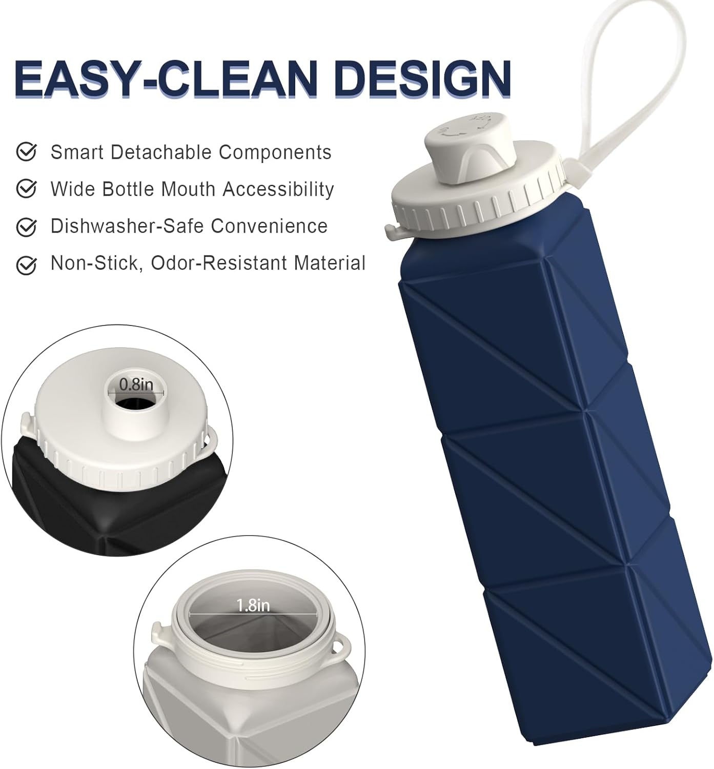 FlexiBottle – Gourde Silicone Compacte 610ml