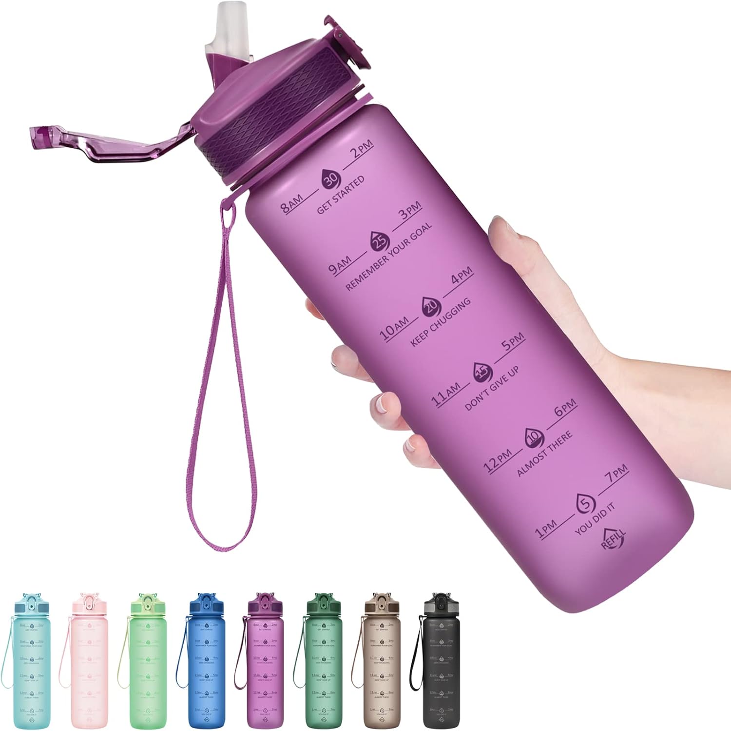HydraBoost – Gourde Motivationnelle Tendance 900ml