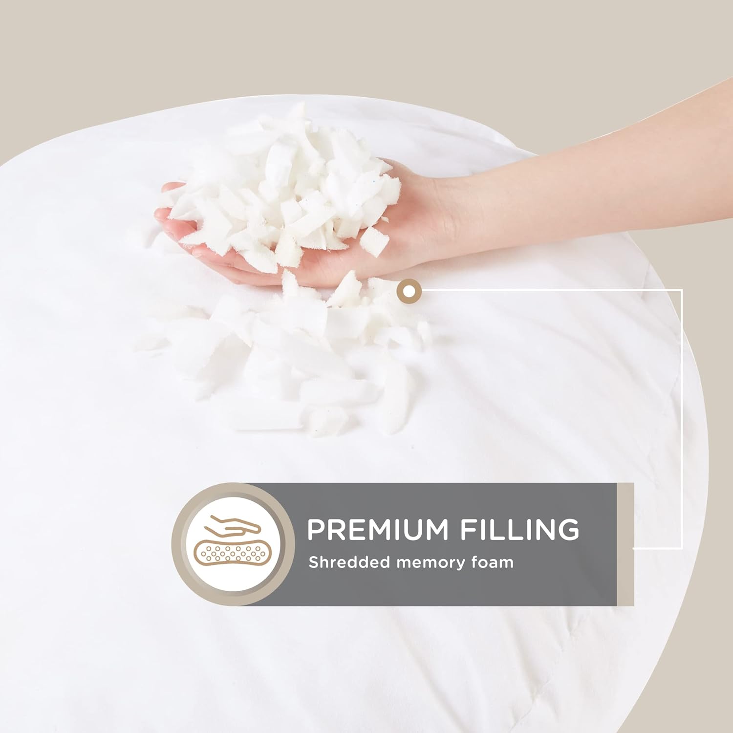ZenCircle - Grand coussin rond en memory foam
