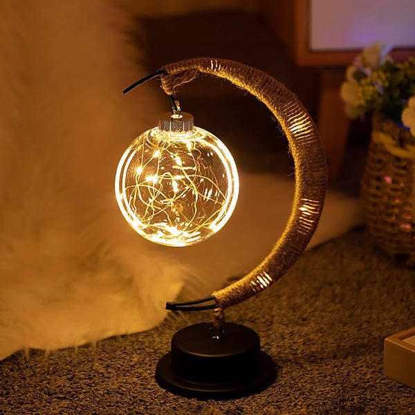 LunarGlow - Lampe de Table Lune Magique pour une Ambiance Féerique