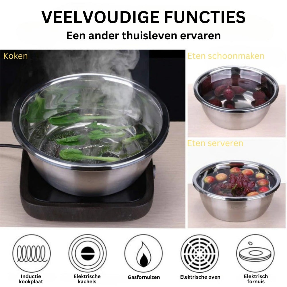 Master Chop - Râpe de Cuisine 3-en-1 en Acier Inoxydable