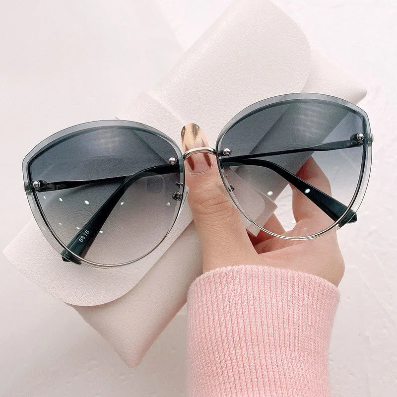 AnnaShade - Lunettes de Soleil Ovales Sans Monture