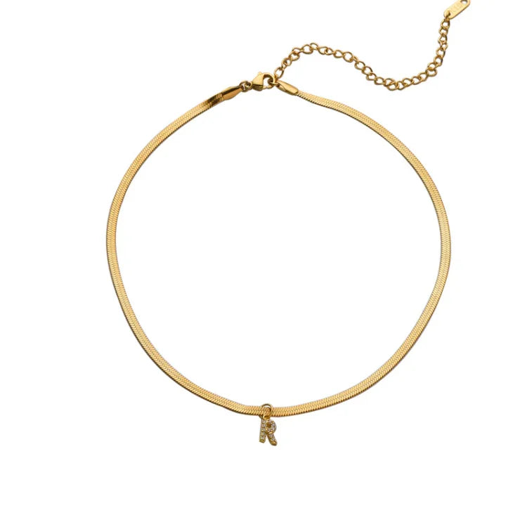 Ella - Collier initiales, bijou personnalisé doré