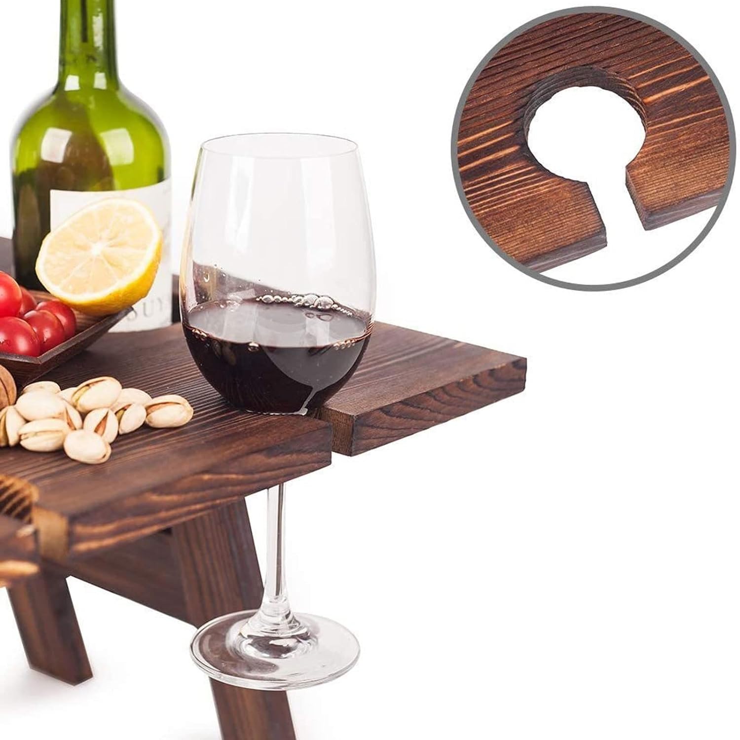 WoodenWine RackTable - Rangement Vin Portable Stylé