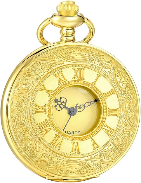 KevinWatch - Montre à Gousset Rétro Dorée