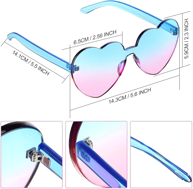HeartGlare - Lunettes Transparentes Sans Monture