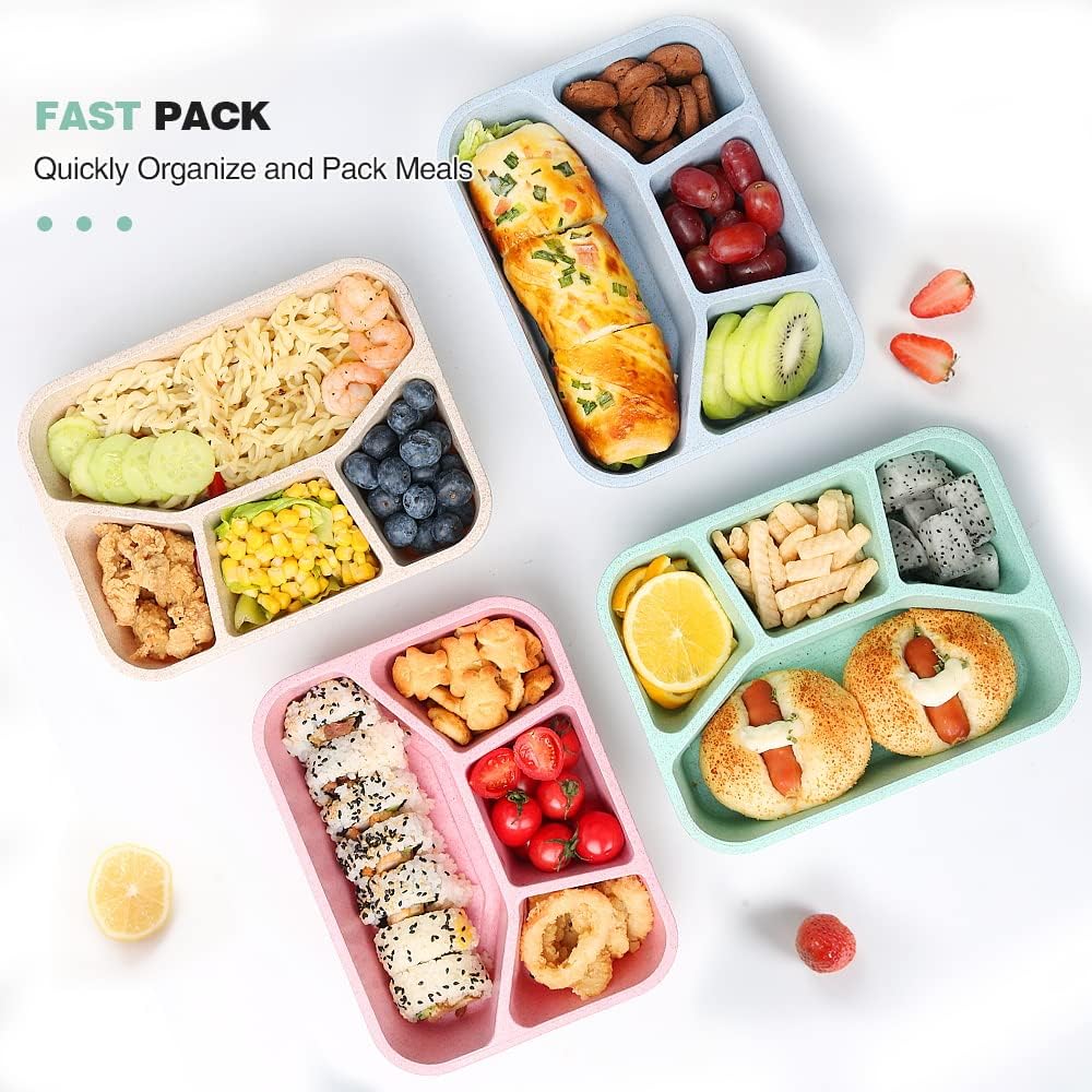BentoBox – Set de 4 Boîtes Snacks Compartimentées
