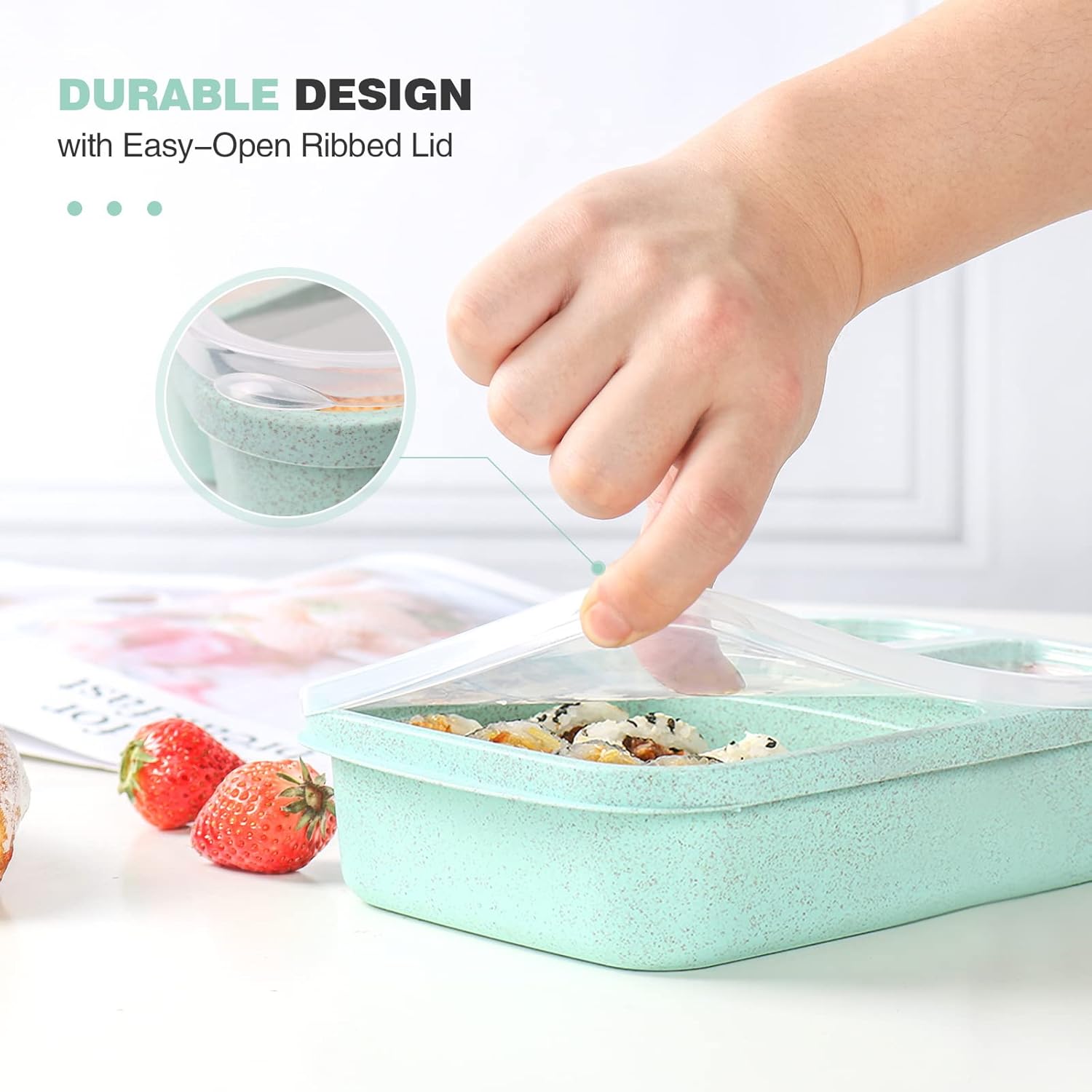 BentoBox – Set de 4 Boîtes Snacks Compartimentées