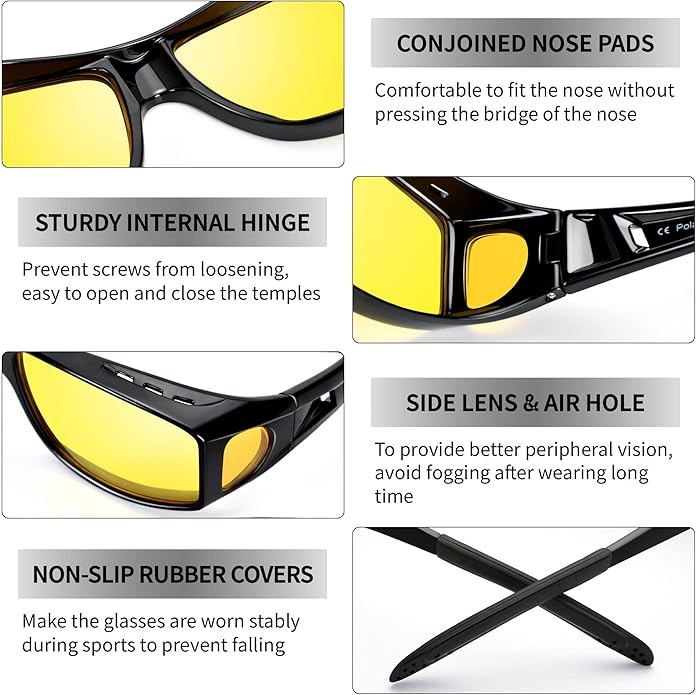 NightVision - Lunettes Polarisées pour Conduite Nuit