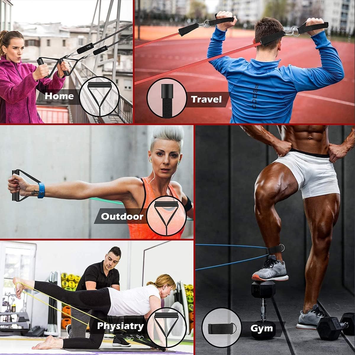 PowerGrip - Bandes de Résistance Poignées Durables