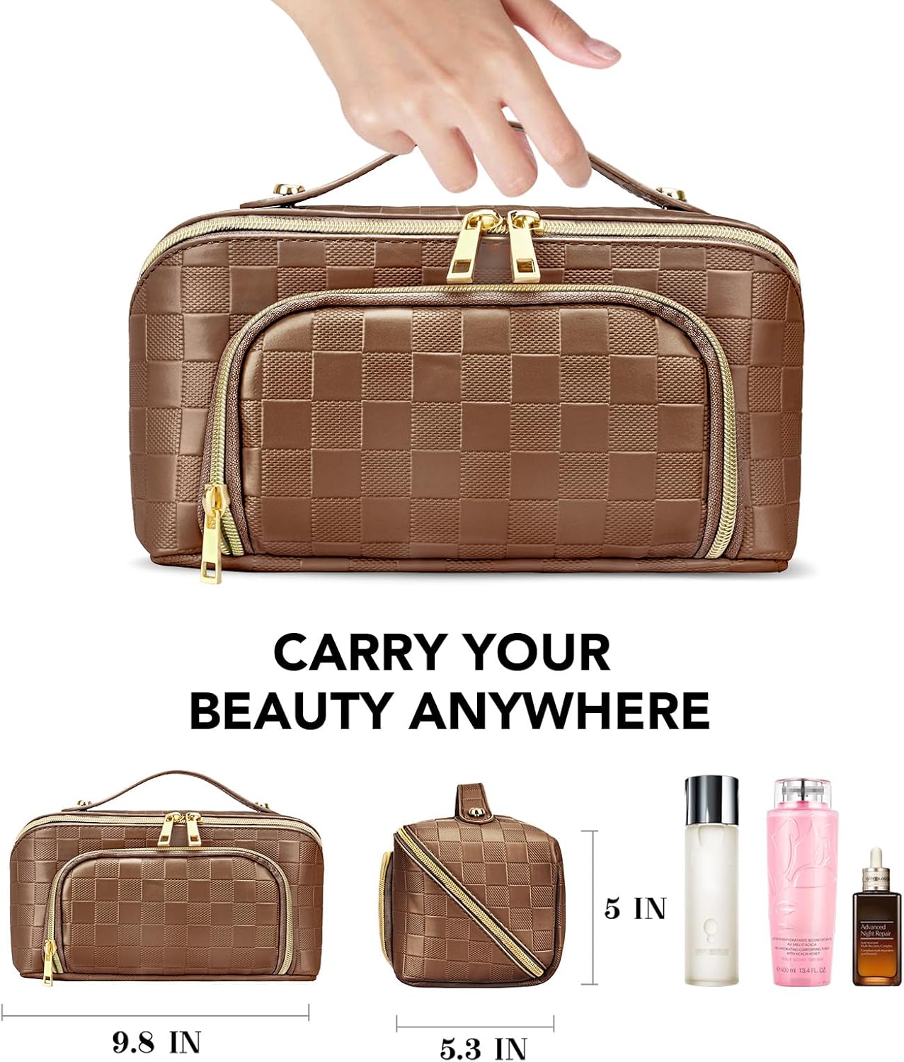 GlamBag - Trousse Maquillage Imperméable Grande Capacité