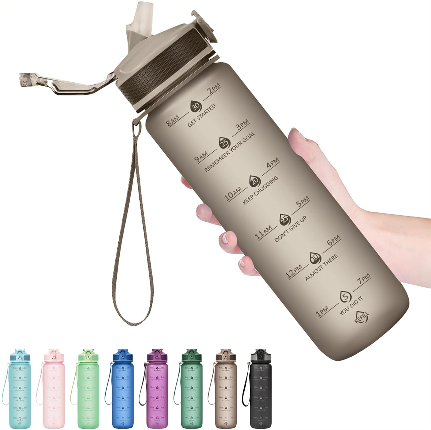HydraBoost – Gourde Motivationnelle Tendance 900ml