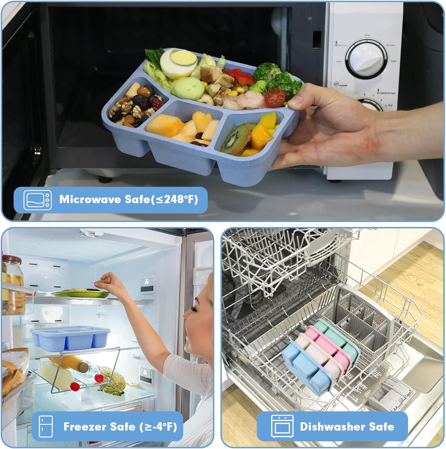 BentoBox – Set de 4 Boîtes Snacks Compartimentées