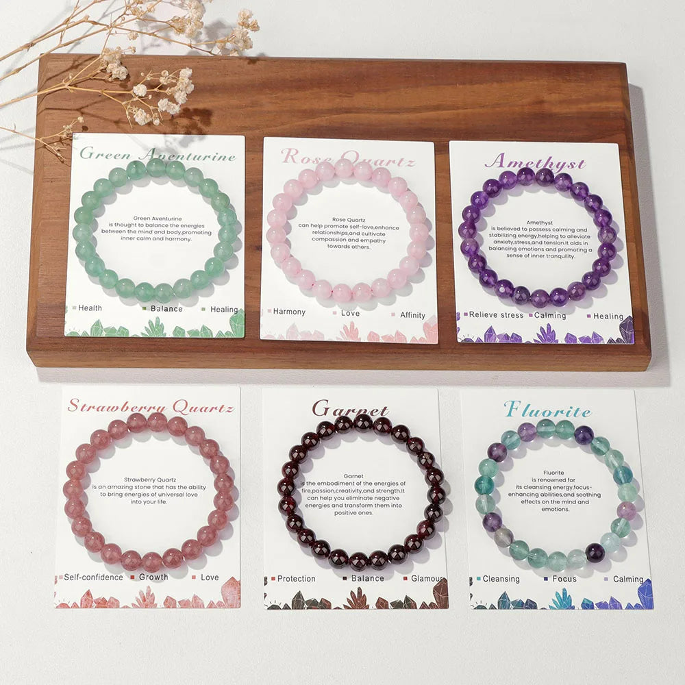 Aria - Bracelet en cristaux naturels à l'énergie guérissante
