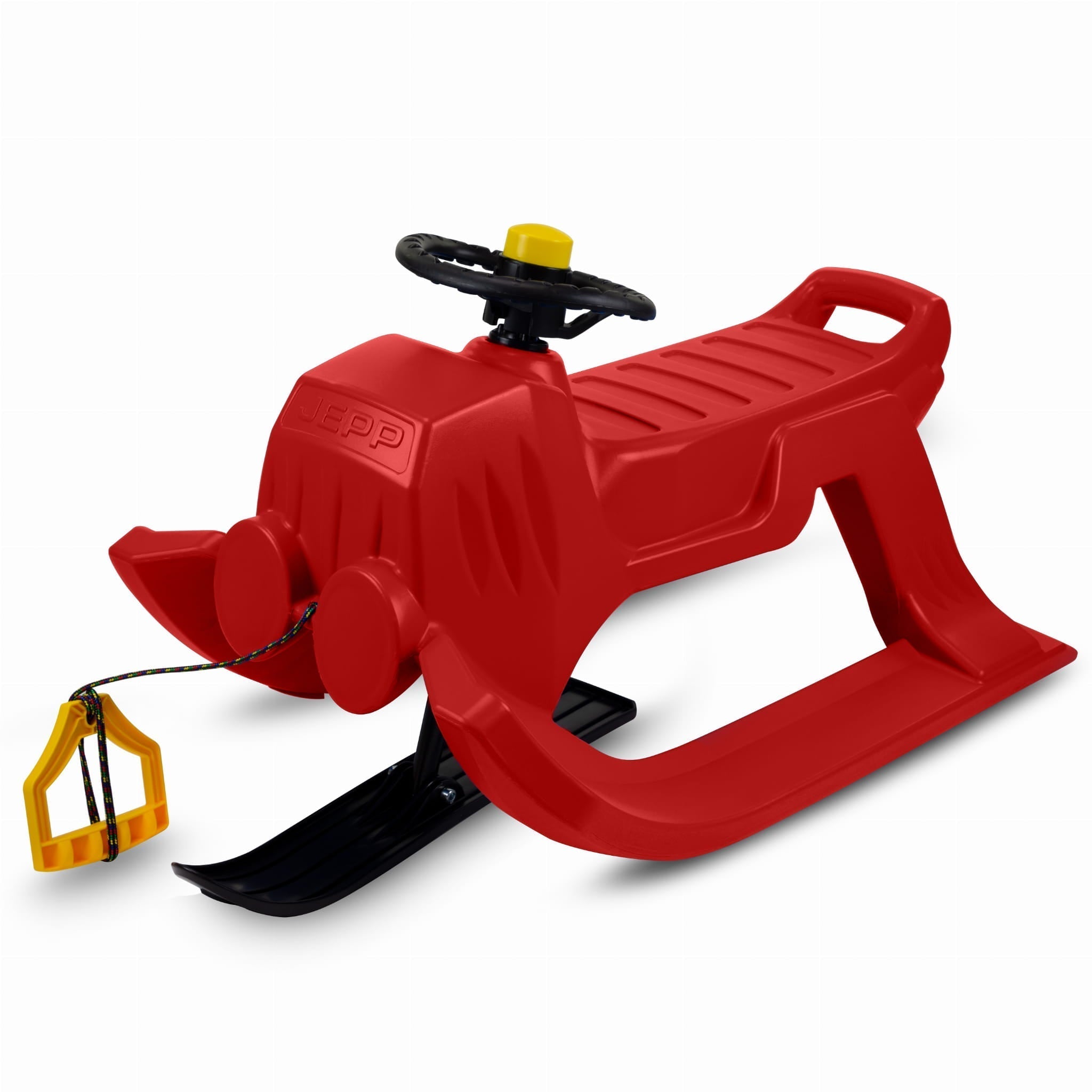 SnowGlide Slede – Luge Rouge avec Guidon Intégré
