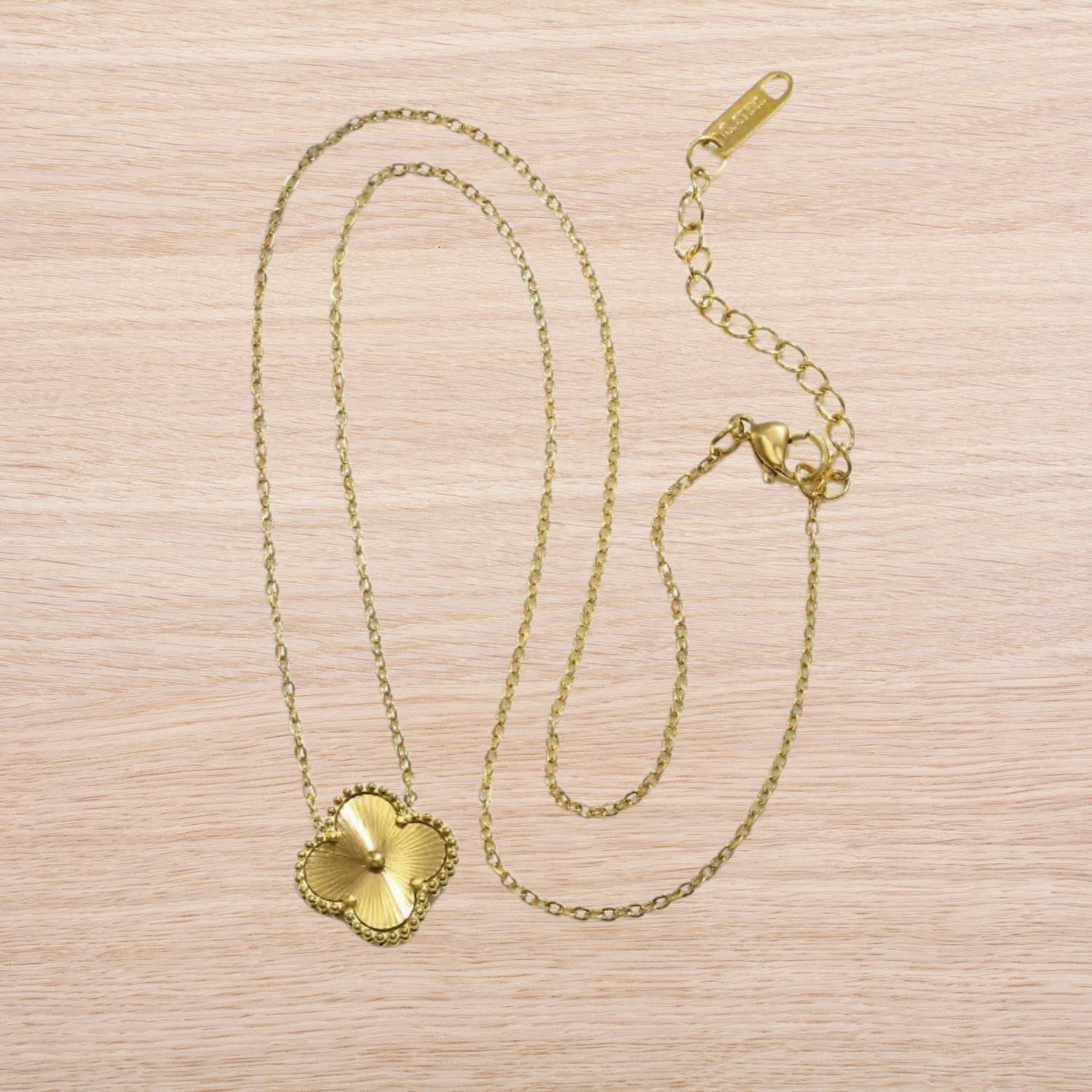 Golden Clover - Set collier, bracelet et boucles