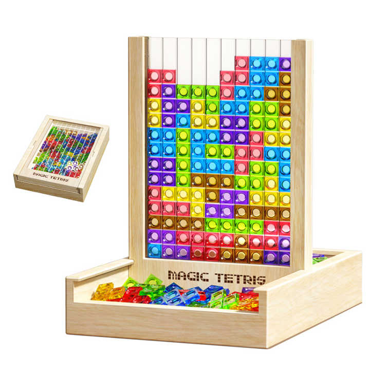 TetrisWood Game – Jeu de Famille Durable en Bois